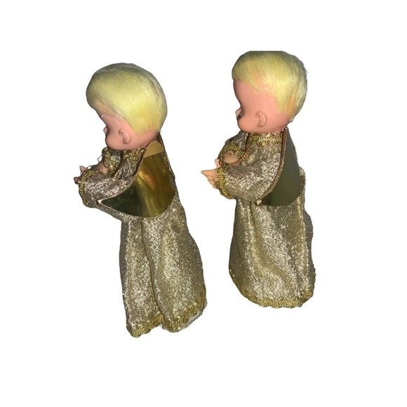 2  Cardboard Plastic Angels- Tabletop or Tree Toppers - Picture 7 of 8